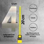 Kit 3 Números Residencial De 20cm Em Aço Inox 430 Escovado - Imagem 8