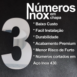 Número residencial Brilhante 15cm de 0 a 9  Sem caixa - Imagem 3