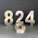Kit 3 Números Residencial De 20cm Em Aço Inox 430 Escovado - Imagem 7